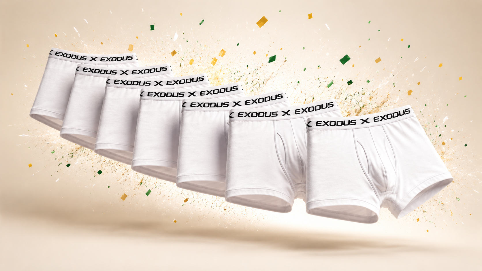 Goshen Boxer Brief 7-pack in Light, 100% organic cotton